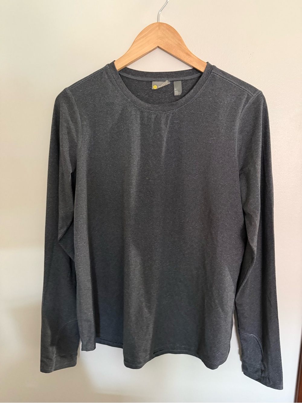 Zella Women's Long Sleeve Crewneck Tee - Charcoal Gray